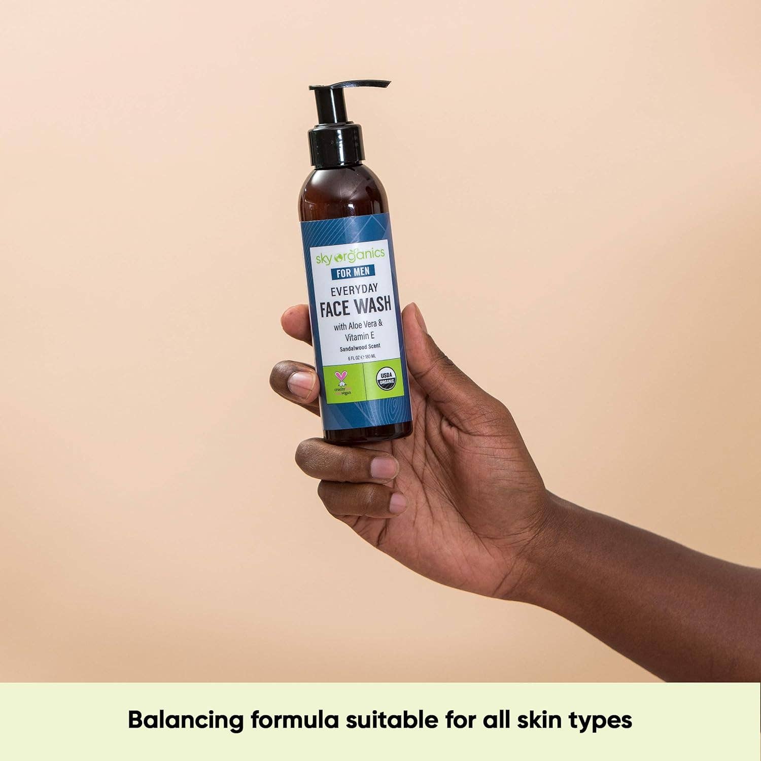 Innovarix – wholesale Facial cleanser – Sky Organics For Men  Everyday Face Wash - 6 Oz. 2