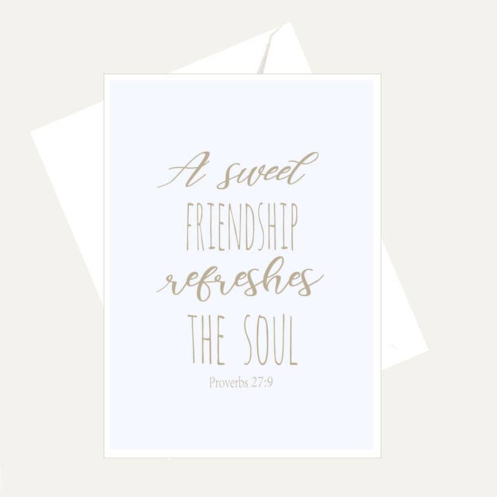 A Sweet Friendship Refreshes the Soul - Love Friendship Card for wholesale by Bellflower Girl