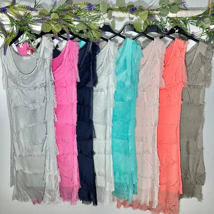 Silk Short Ruffle Dress
No Tariffs Will Be Added for wholesale by Karamel Collection