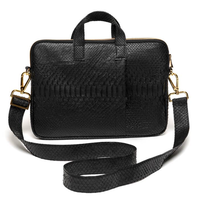 Faux Python Computer Bag for wholesale by Rivers Eight