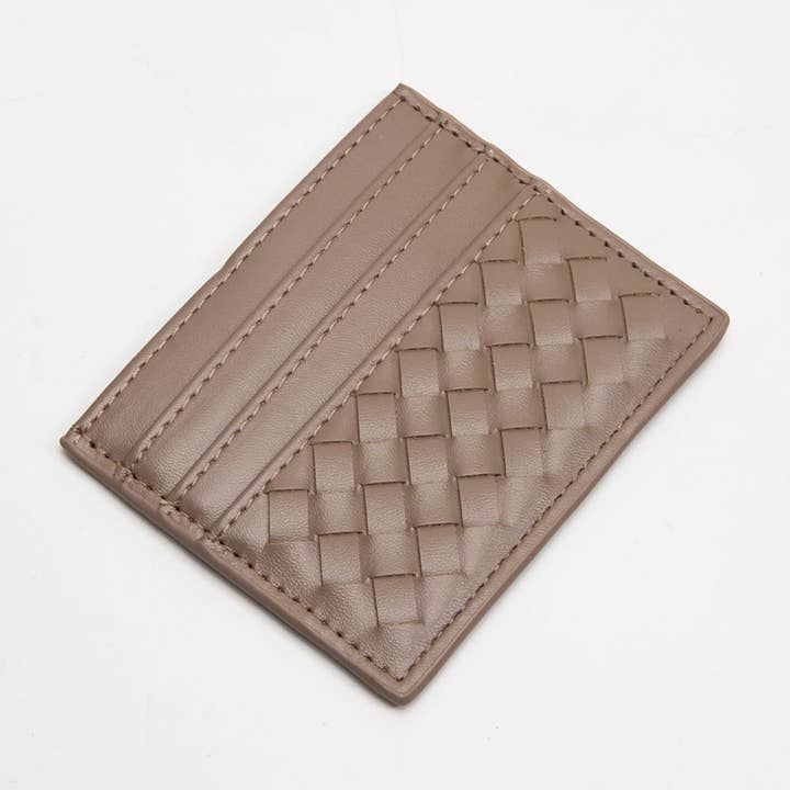 Sensibling Corp. - Vendita all'ingrosso Portacarte - Donna - Portafoglio con porta carte Basket Weave in ecopelle10