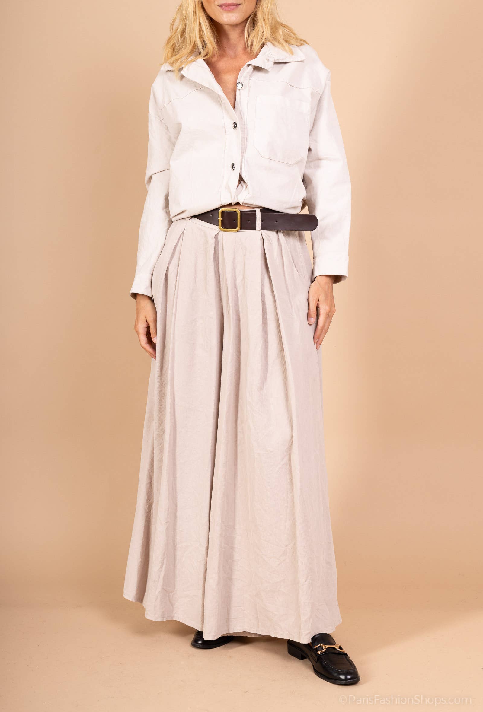 Pépouz' Paris - Wholesale Pants - Women's - Corduroy cotton palazzo pants PPN2551