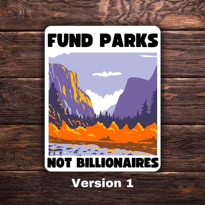 Atomic Cactus Stickers - Wholesale Postcard Set - Fund Parks Not Billionaires Bundle | Sticker & Postcard Set | Anti-Capitalist Nature Art | National Parks Advocacy | Political Stationery4