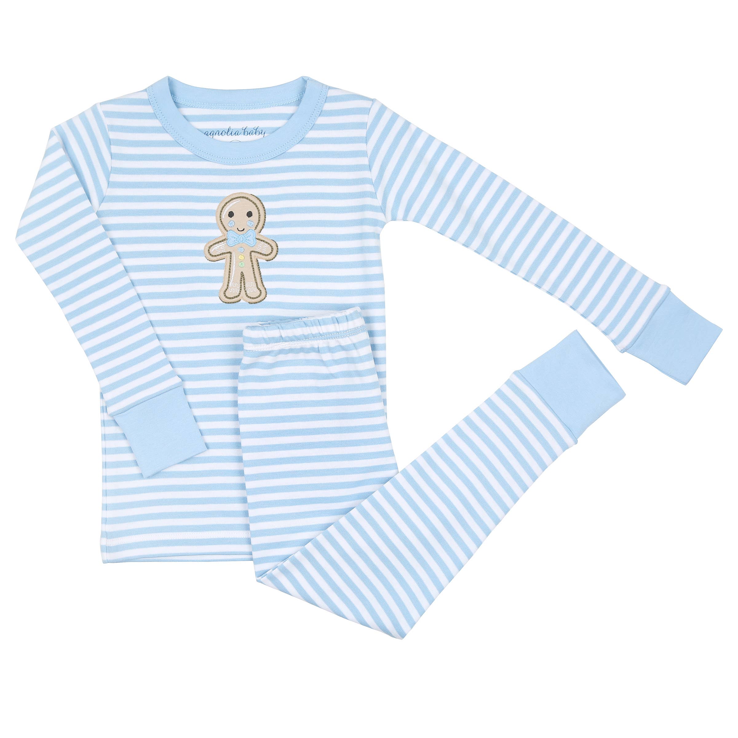 Blå Gingerbread Land Lång Pyjamas - Blå för wholesale på Faire3