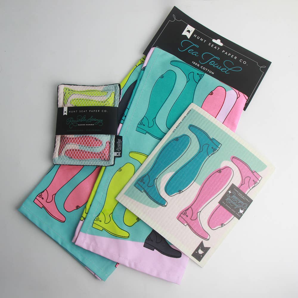 Hunt Seat Paper Co. - Wholesale Cleaning Sponge - Tall Boots Reusable Sponge for Equestrians - Boots and Tack2