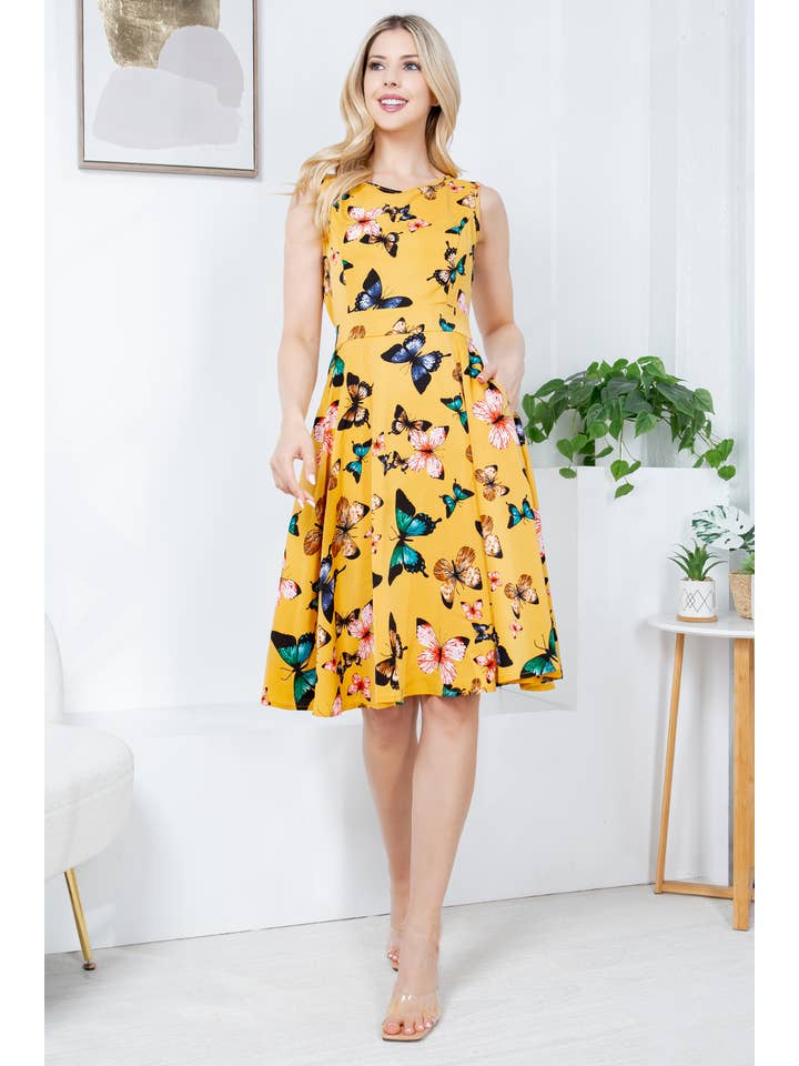 LA Soul – wholesale Klänning - Dam – Butterfly Fit och Flare klänning2