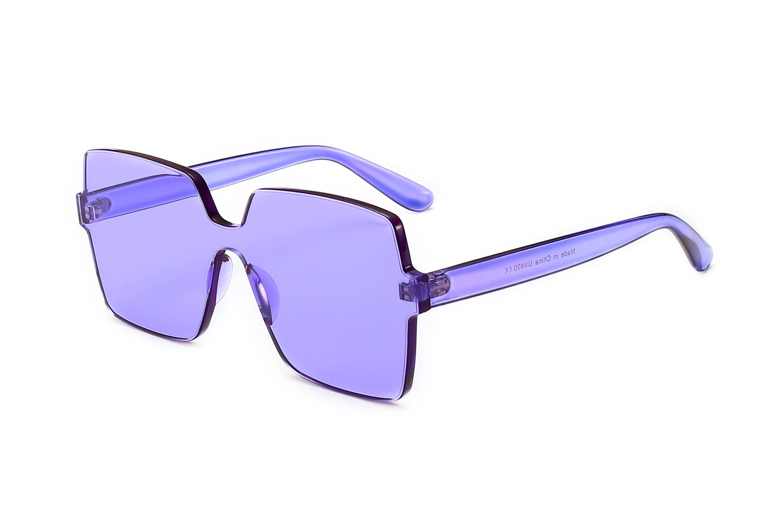 Trio Trading – wholesale Sunglasses – Unisex – RIMLESS THICK PCOVERSIZED SUNGLASSES COLORFUL ASSORTED5