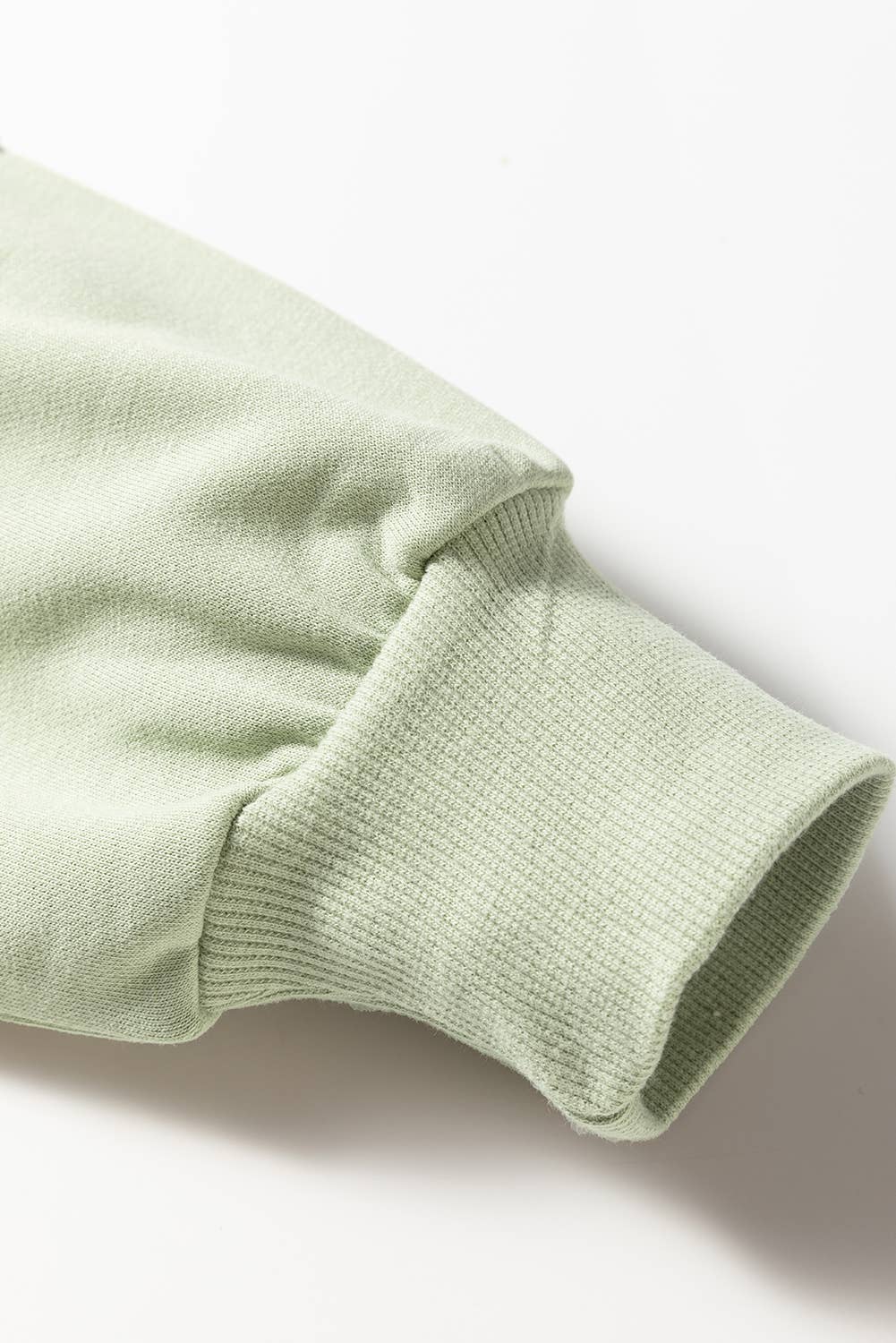 Laurel Green Floral Plaid Mixed Sleeve Raw Edge Relaxed French Terry Top for wholesale on Faire4