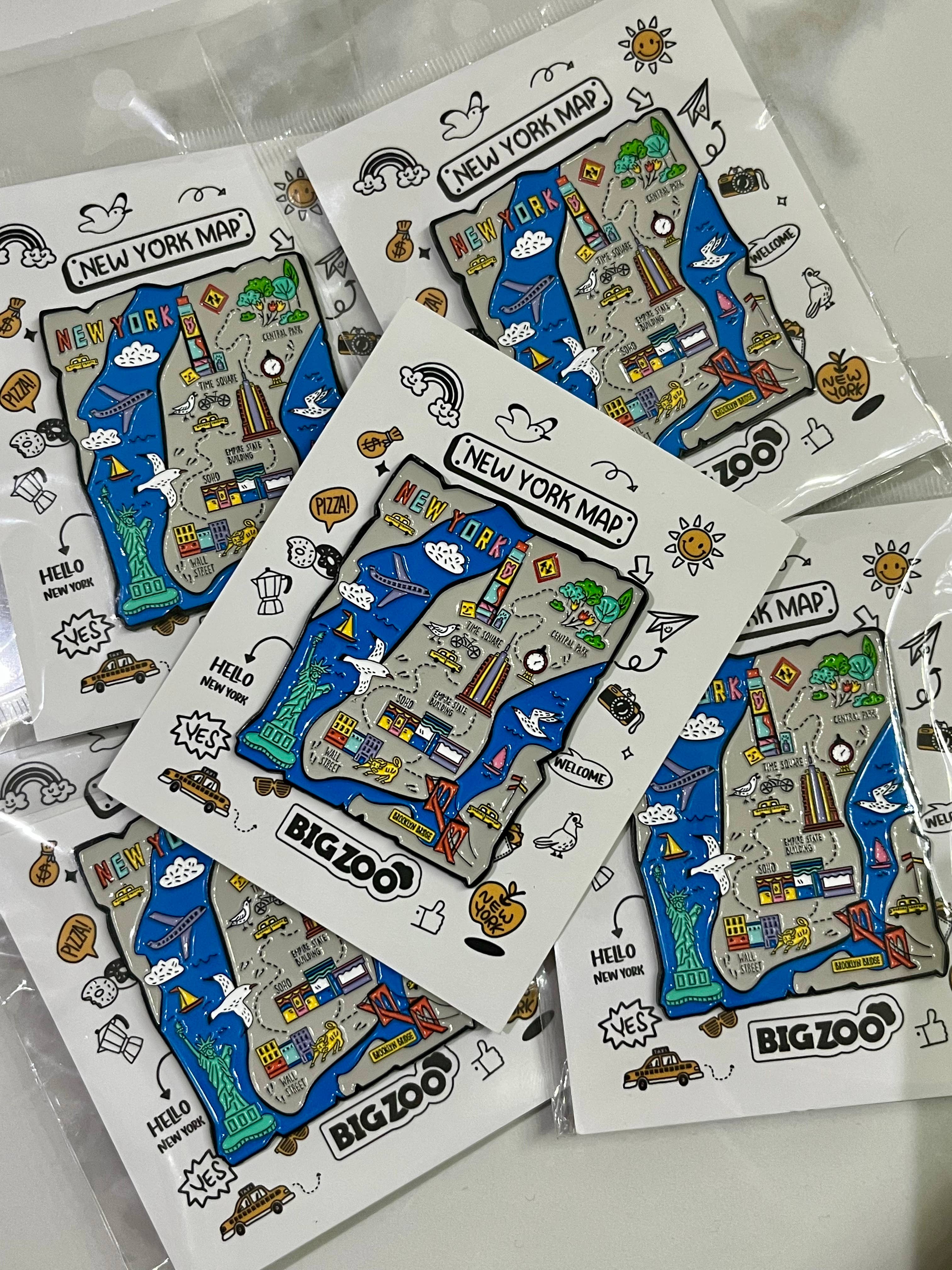 BigZoo Store - Vendita all'ingrosso Spilla da bavero - Spilla in smalto con mappa di New York City2