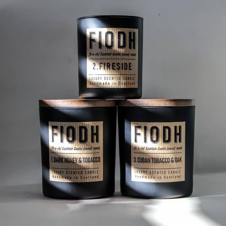 Fiodh 2: Fireside Luxury Candle for wholesale by Hamilton and Morris Candlemakers
