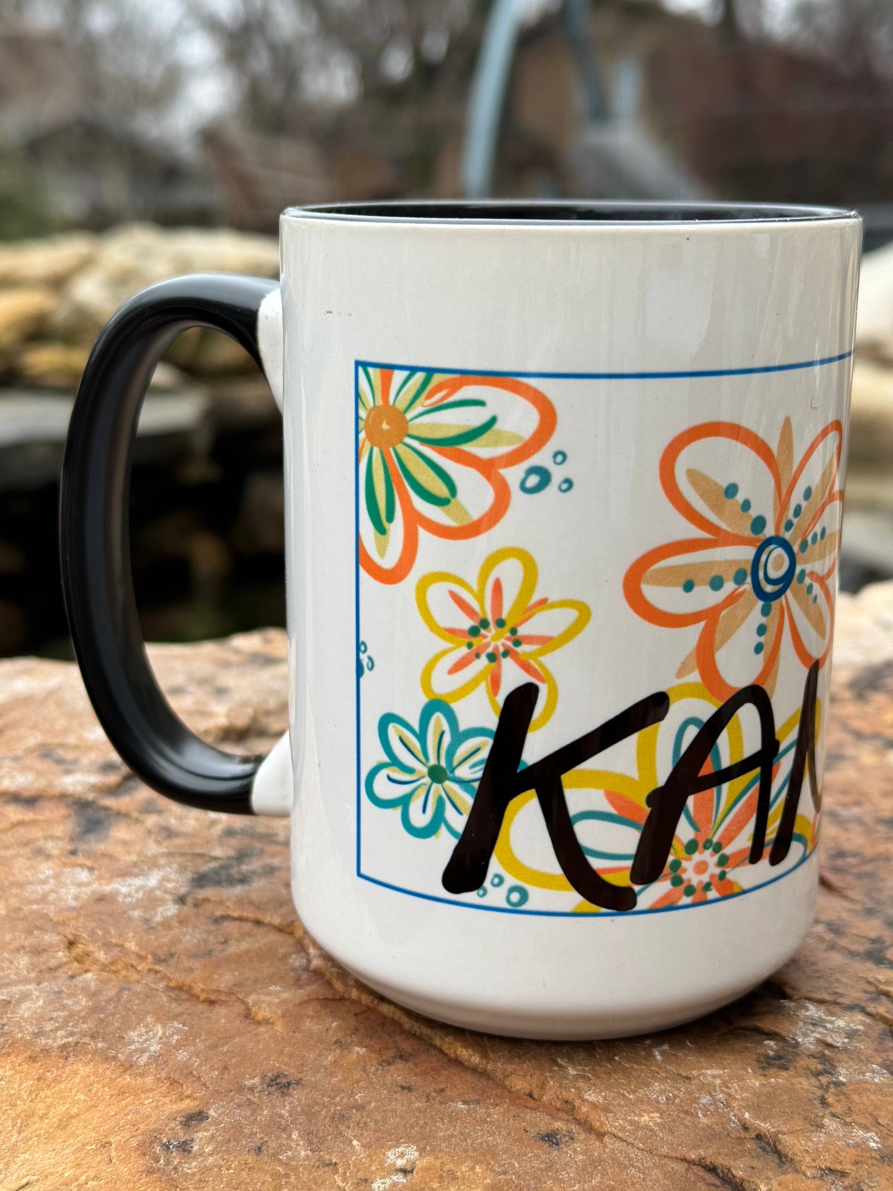 Something Beautiful - Wholesale Coffee Mug - Whimsical Flower Kansas Mug1