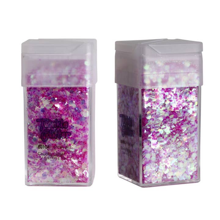 Western Fashion - Wholesale Glitter - 80104 - mixed sizes glitter sq bottle1.5 oz-Pink AB3