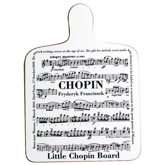 Chopping Board Little Chopin Board for wholesale by THE MUSIC GIFTS COMPANY