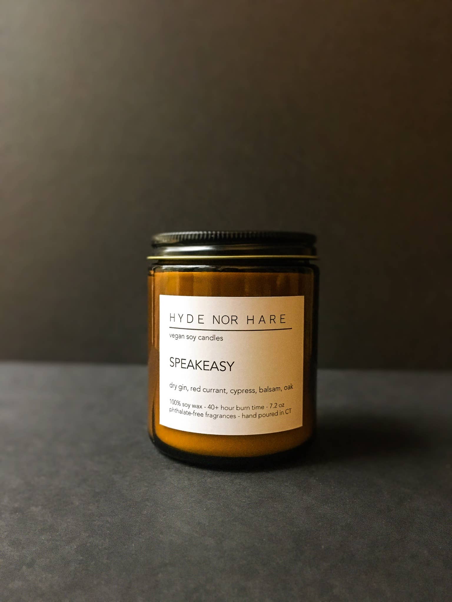 HYDE NOR HARE - Wholesale Jar/Filled Candle - SPEAKEASY vegan soy candle2