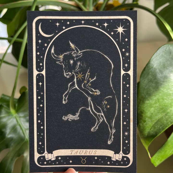 Lauren Noel Studio - Wholesale Postcard - Zodiac Gold Foil Postcard3