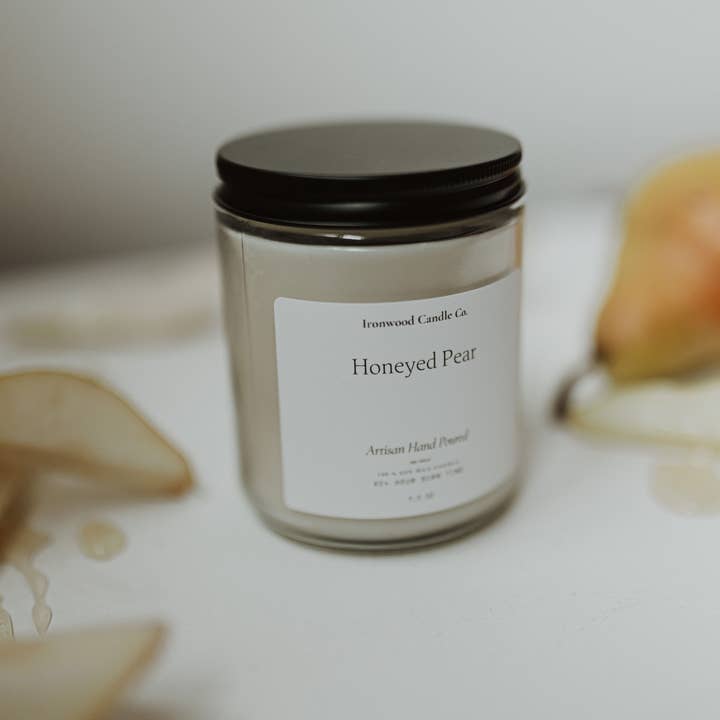 Ironwood Candle Co. - Wholesale Jar/Filled Candle - HONEYED PEAR SOY CANDLES3