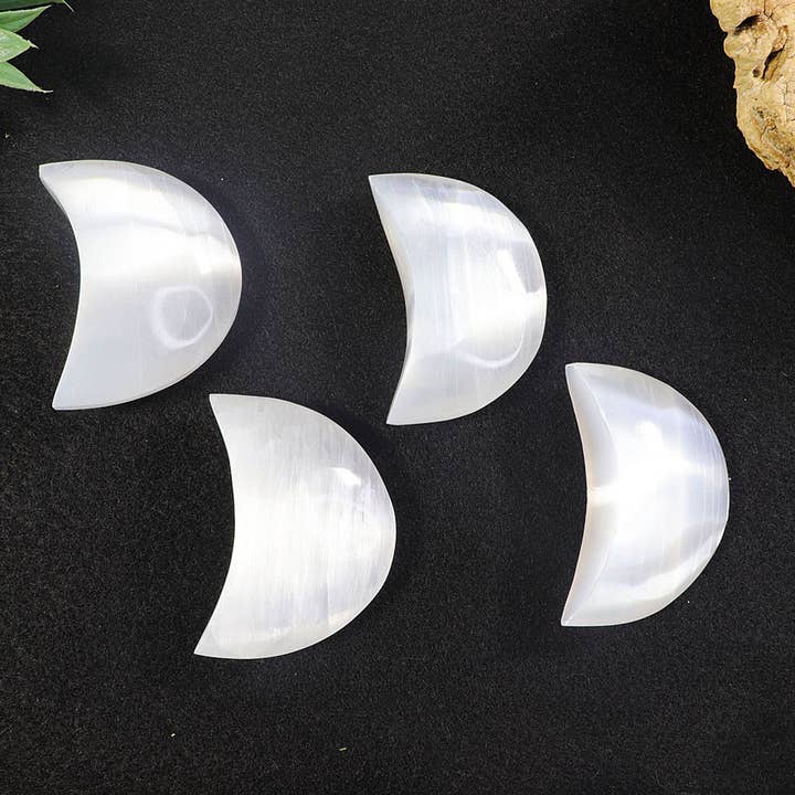 Natures Artifacts Inc - Wholesale Spiritual Stone/Crystal - Selenite Half Moon | Healing Selenite Moon8