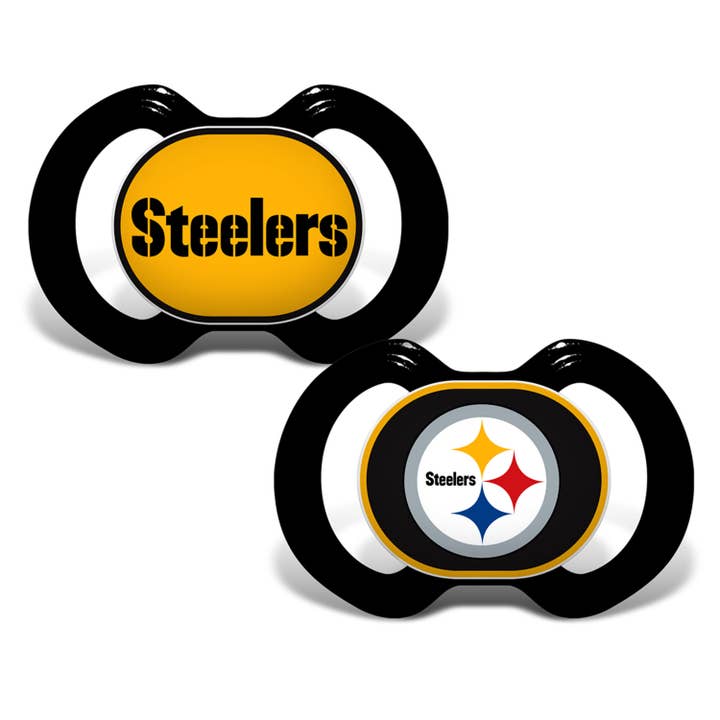 Masterpieces Puzzles - Wholesale Pacifier - Baby - Pittsburgh Steelers - Pacifier 2-Pack