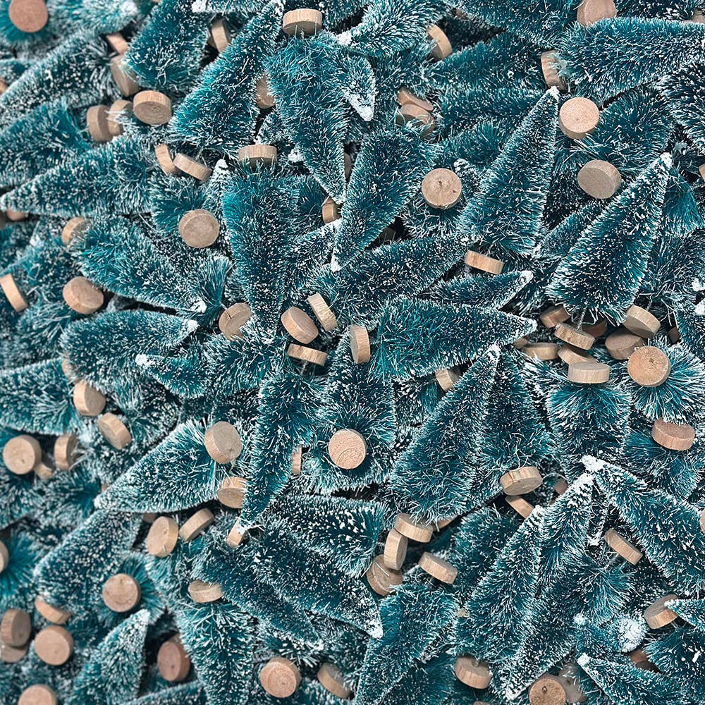 FinchBerry - Wholesale Christmas Decoration - Mini Sisal Bottle Brush Trees – 3.93" (10cm) – Pack of 1003