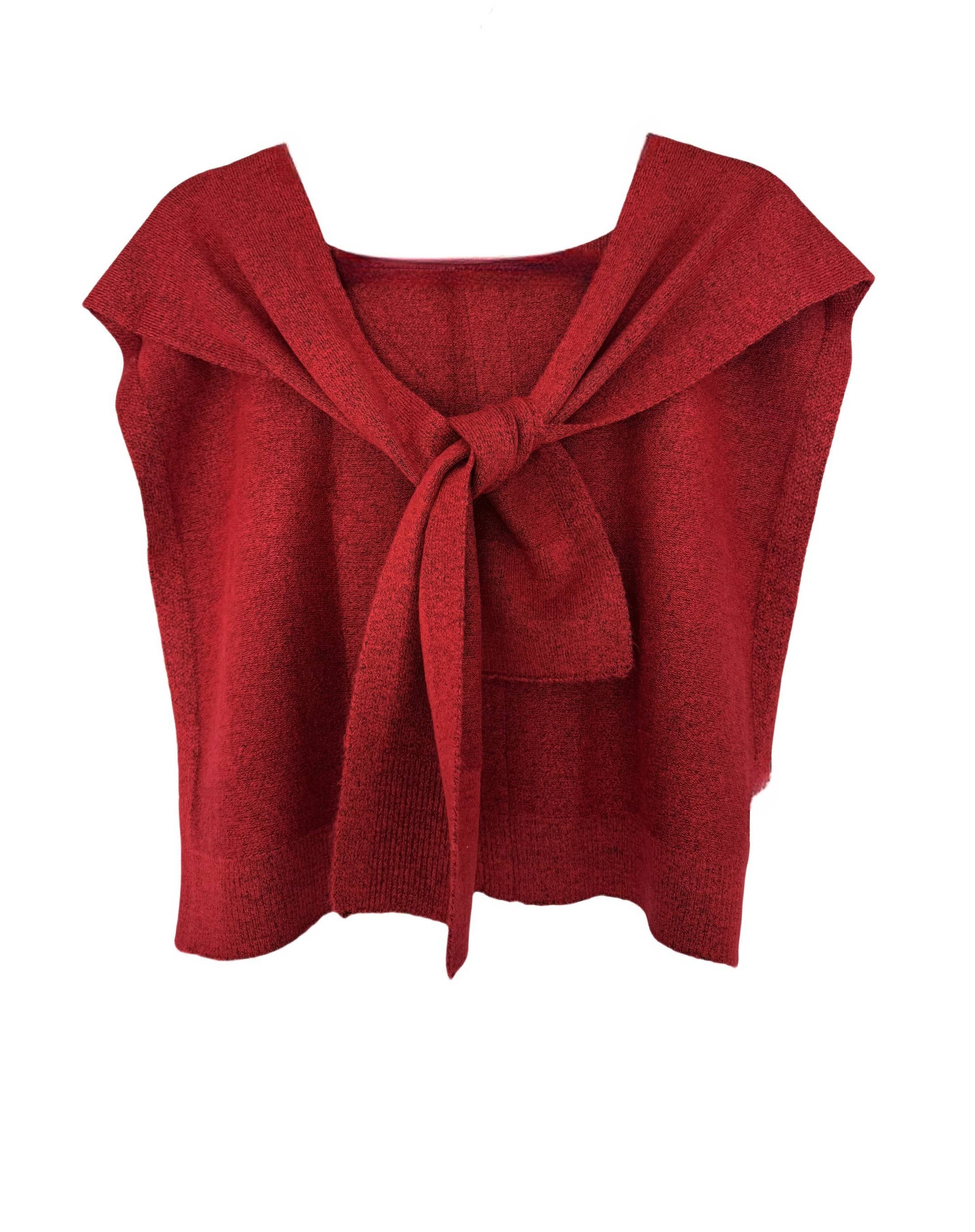 JC Sunny Fashion – wholesale Scarf – Women's – JC063352 Burgundy Stylish Mini Shoulder Cover Tie Front Scarf2