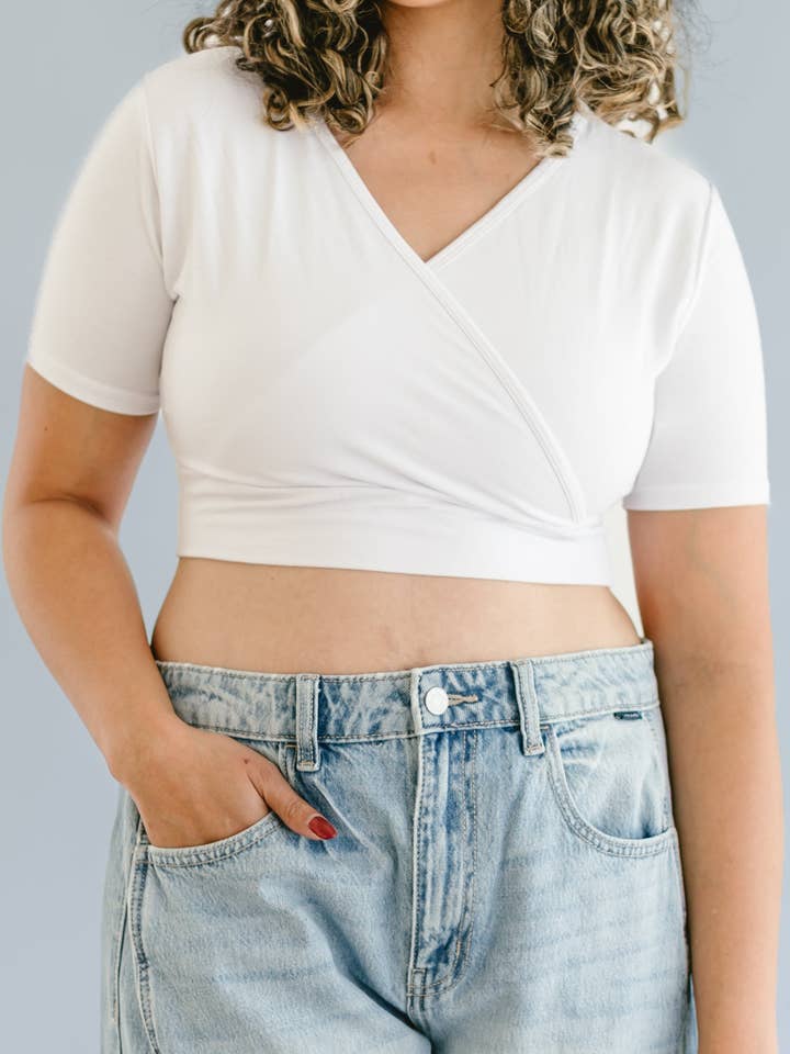 Manica Fidanzato Incrociata (con tasche per coppe inseribili) per la vendita all'ingrosso da parte di Halftee Layering Essentials