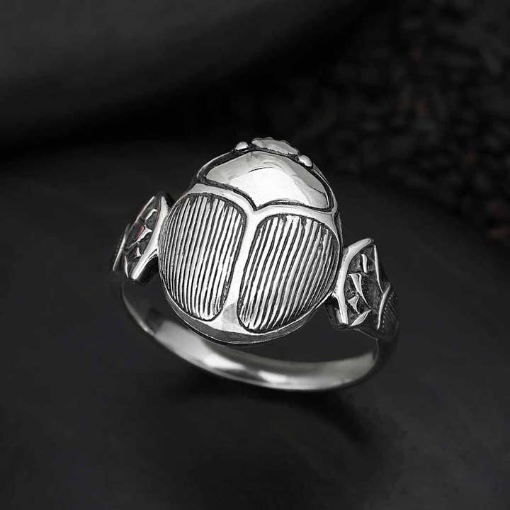 Nina Designs - Wholesale Cocktail/Statement Ring - Sterling Silver Scarab Ring
