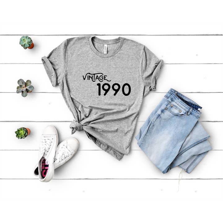 My Bella Vida Inc. - Wholesale T-Shirt (Graphic) - Unisex - Vintage 1990 Shirt, 30th Birthday Shirt, 30th Bday Shirt1