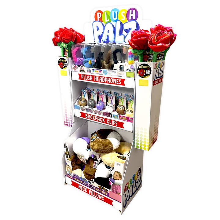 Kids Travel Rose & Pillow & Plush Palz 36PC Floor Display for wholesale by Novelty Brands