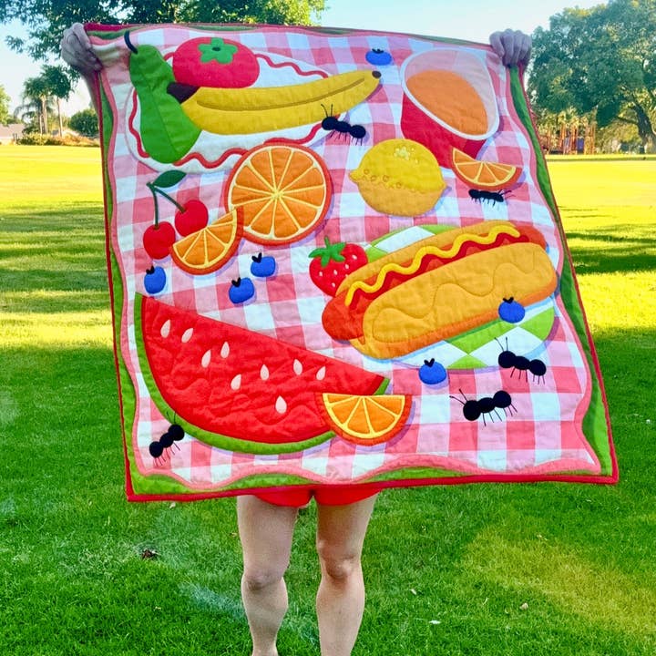 With Love by Kristy - Wholesale Craft Sewing Kit - Picnic Whole Cloth Quilt Kit – Beginner Sewing Kit6