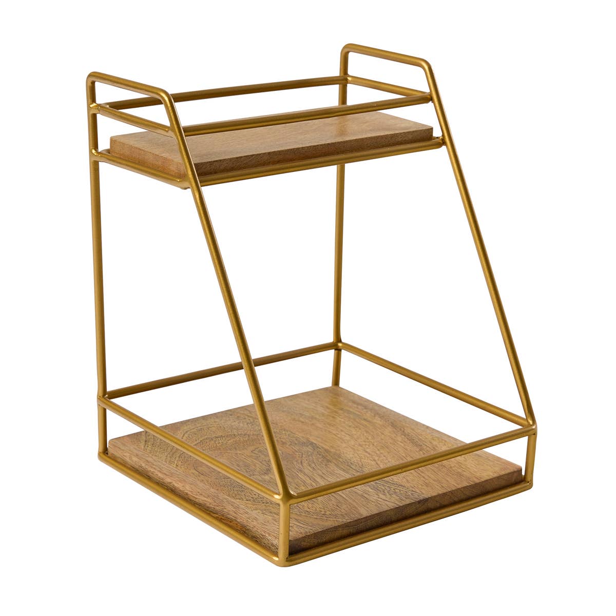 Split P - Wholesale Kitchen Storage/Organizer - Wood/Gold 2 Tier Organizer0