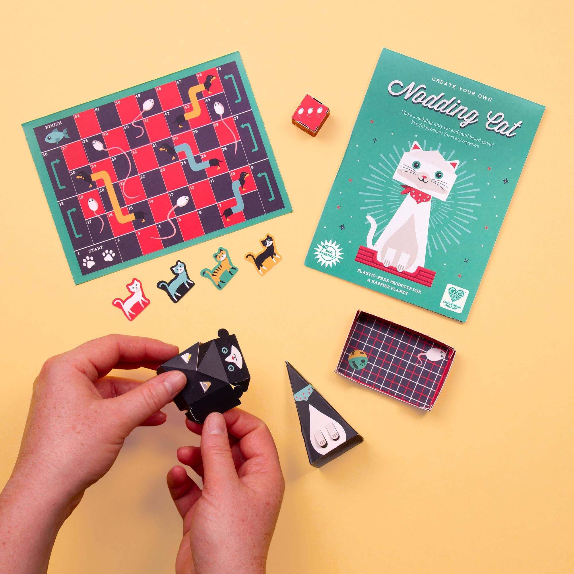 Clockwork Soldier - UK - Vente Kit de bricolage – enfant - Créez votre propre chat qui hoche la tête2