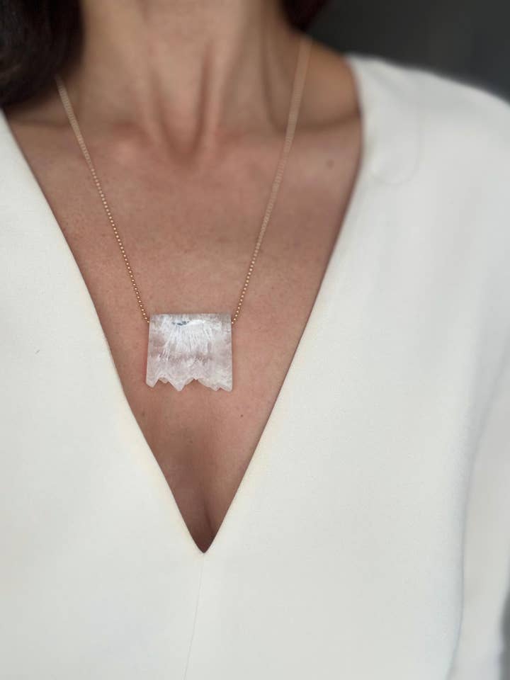 CITADEL White Quartz Necklace for wholesale by WILYMI Jewelry Co