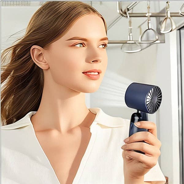 Showcase - Wholesale Handheld Electric Fan - Cool Chill Fan with Ice Plate Blue