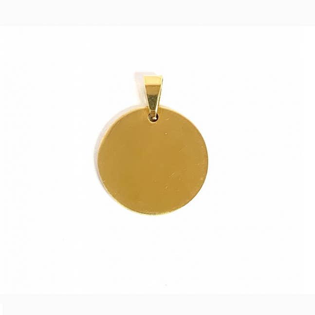 MYLENE ET FELIX - Wholesale Individual Charm/Pendant - 20mm engravable round steel pendant