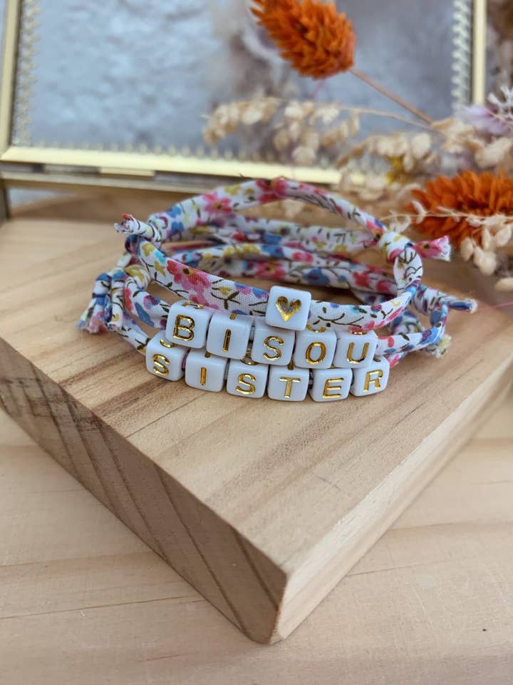 Bracelet Liberty - Message - Personnalisé pour la vente par LA BOUTIK D'AMELIE