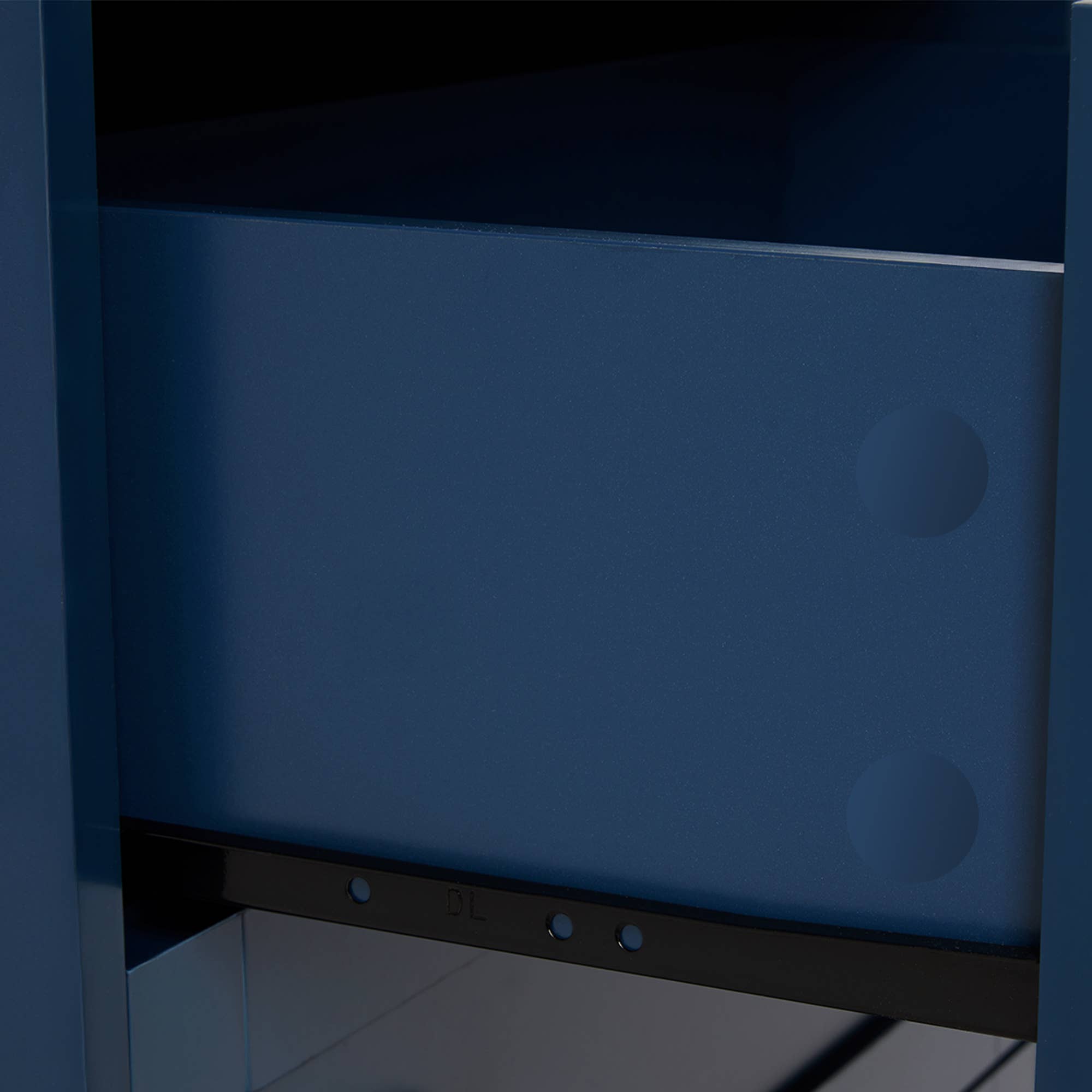 Heynemo - Vente Armoire - Table de chevet à 3 tiroirs, grande table de chevet avec rond doré22