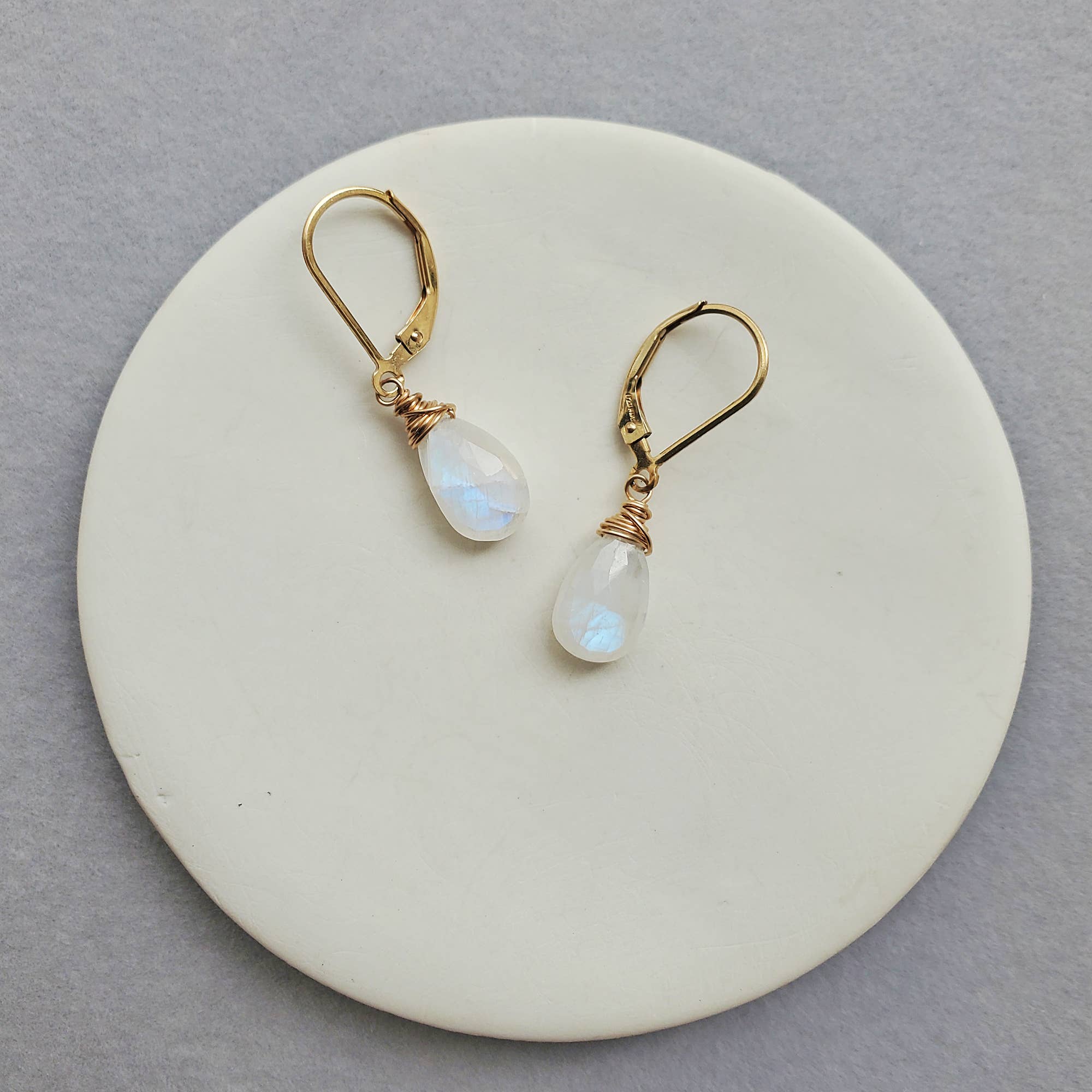 Carrie Whelan Designs - Wholesale Dangle Earrings - Rainbow Moonstone Drop Earrings1