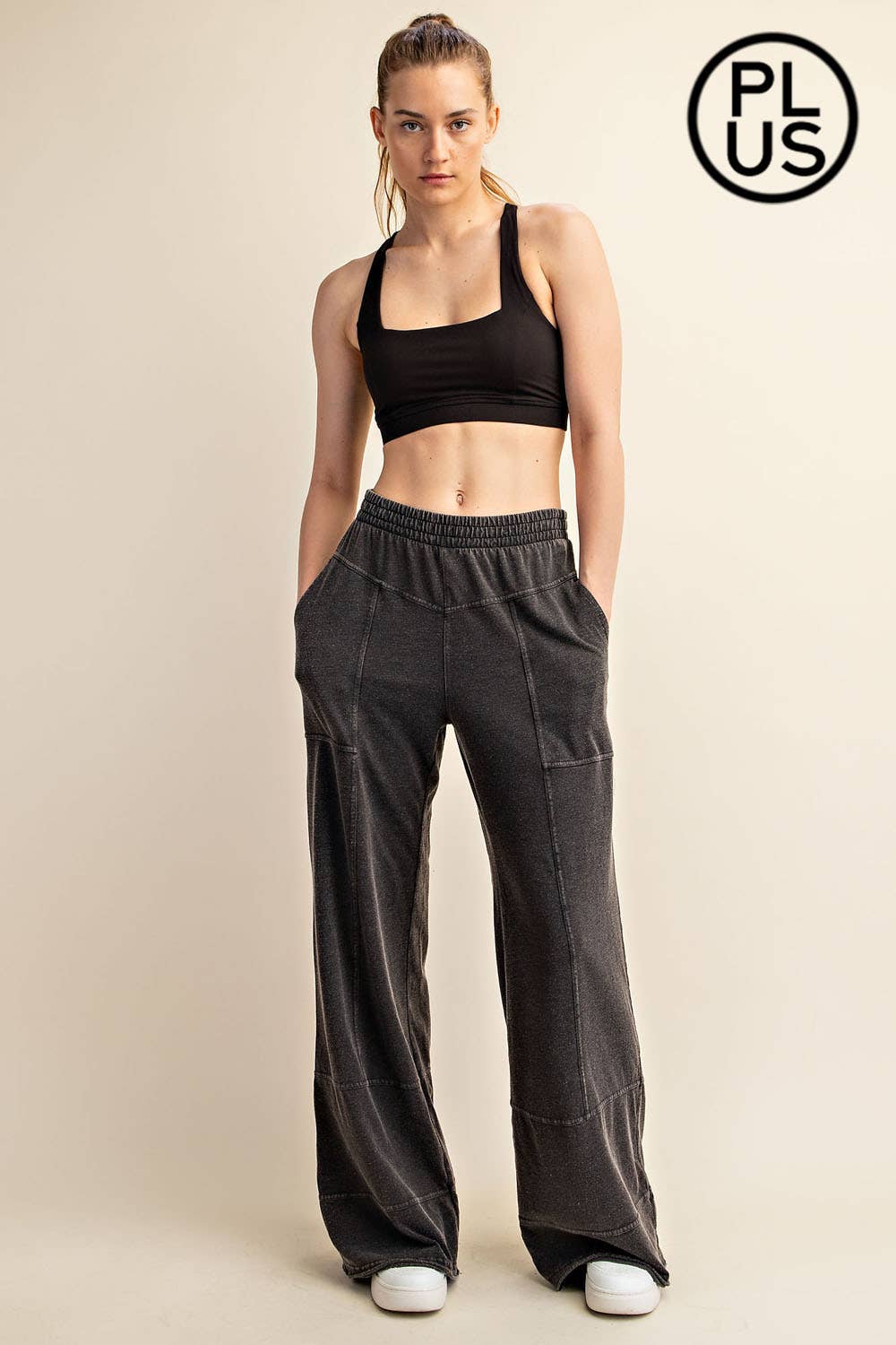 Rae Mode - Wholesale Pants - Women's - PLUS SIZE MINERAL WASHED FULL LENGTH COTTON PANT9