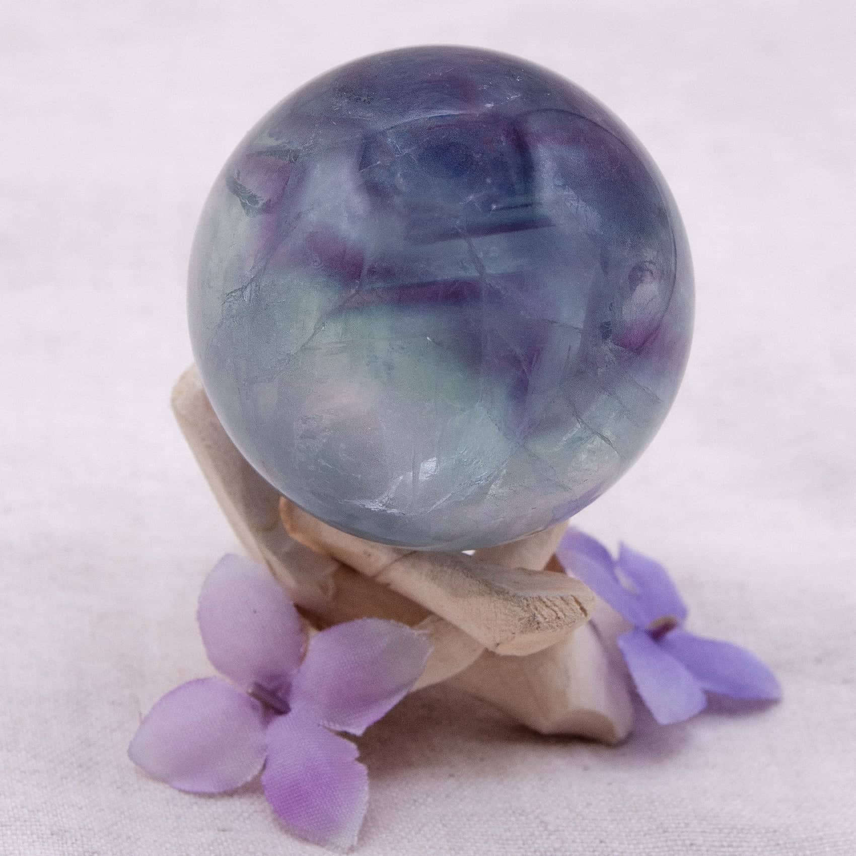 Tiny Rituals - Wholesale Spiritual Stone/Crystal - Rare Rainbow Fluorite Spheres - AAA Premium Quality137