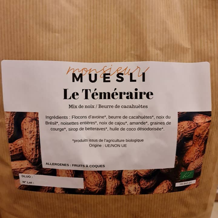 Monsieur muesli - Wholesale Breakfast Cereal - Organic crunchy muesli “Temeraire” (5kg)