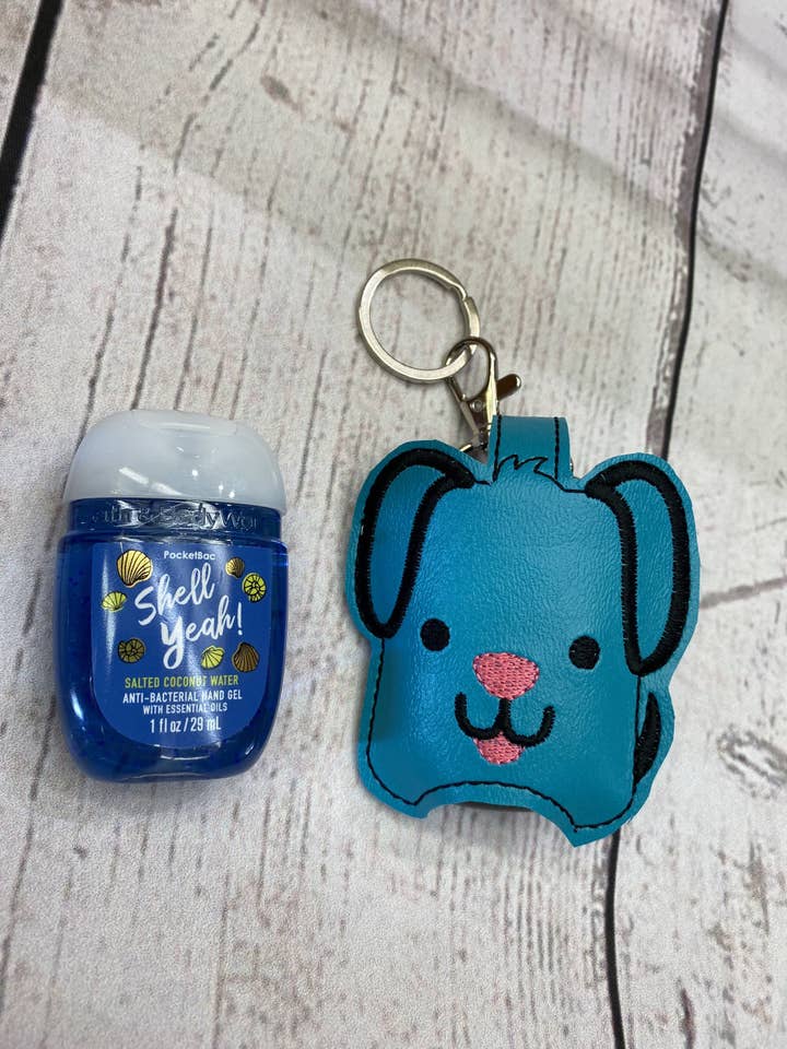 Dog Puppy Hand Sanitizer Holder Keychain, Hand Sanitizer for wholesale by Grandmommy’s Threads