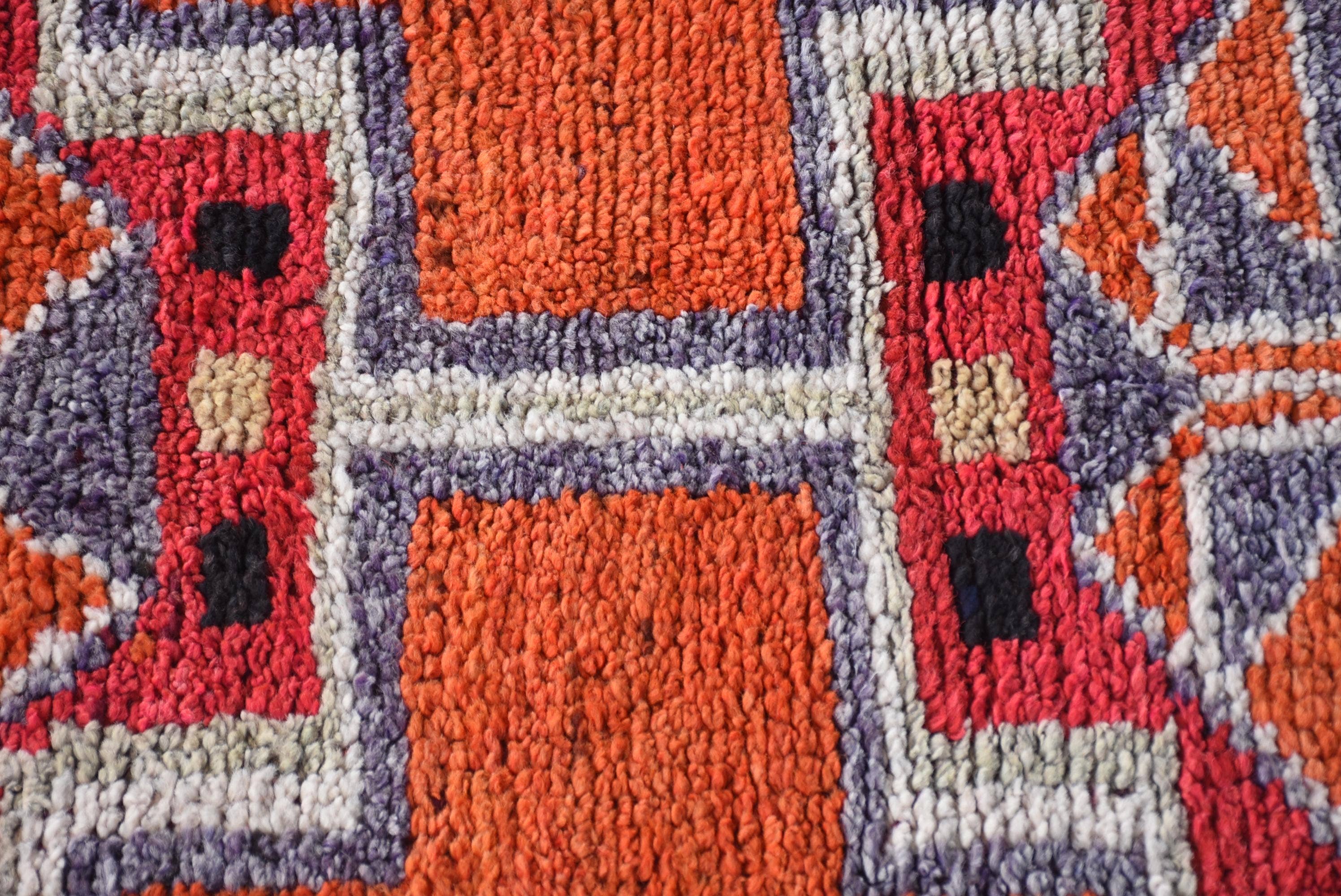 Anatolia Loom - Wholesale Runner Rug - Second Hand Geometric Kilim Rug - Orange & Red Wool5