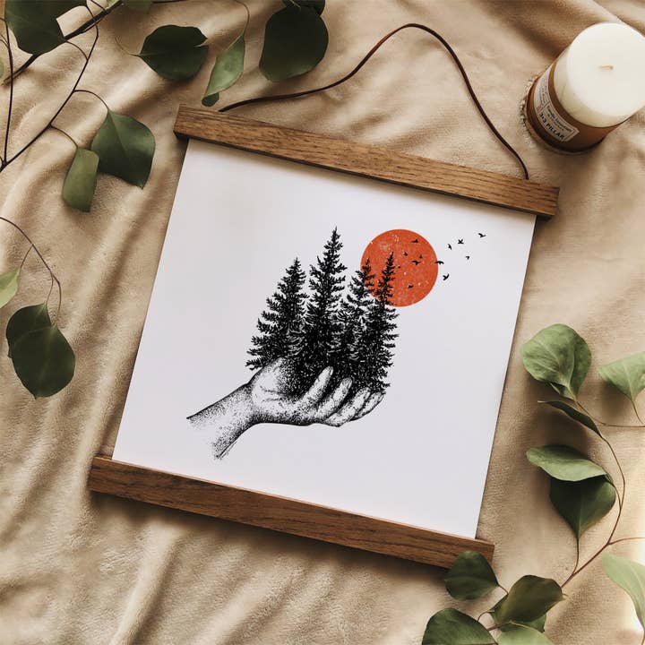 Forest in Hand Art Print for wholesale by Kaari & Co.