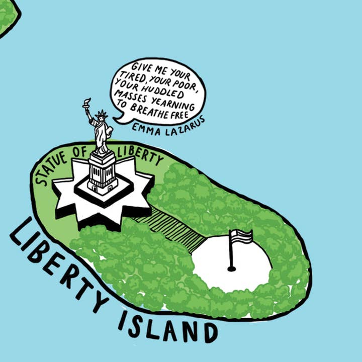 Evermade - Wholesale Art Print - Hand Drawn Map of New York Art Print1