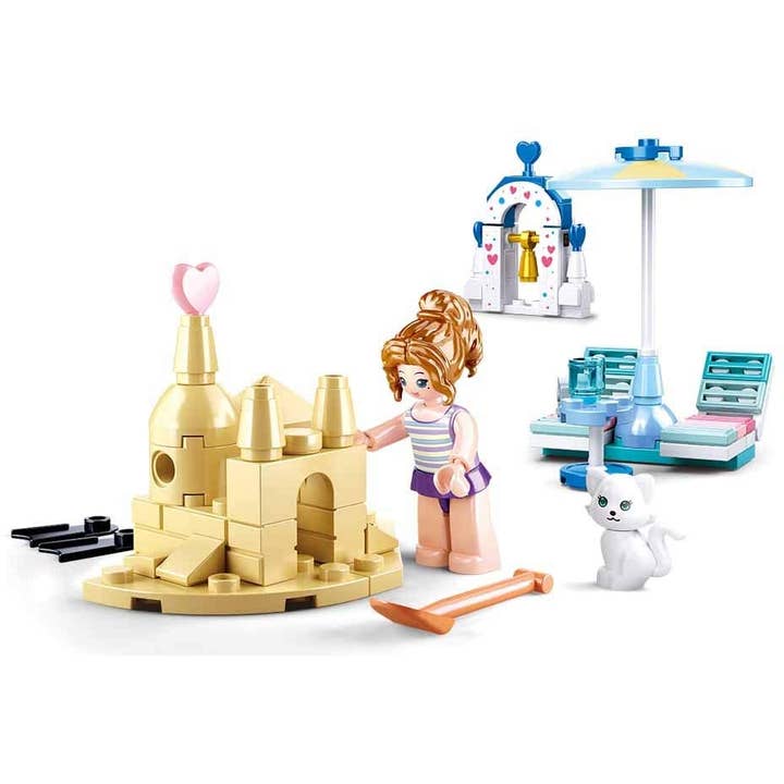 Texas Toy Distribution - Wholesale Building Set - Kids - Girl's Dream Paradise Beach Building Brick Kit (102 pcs)1