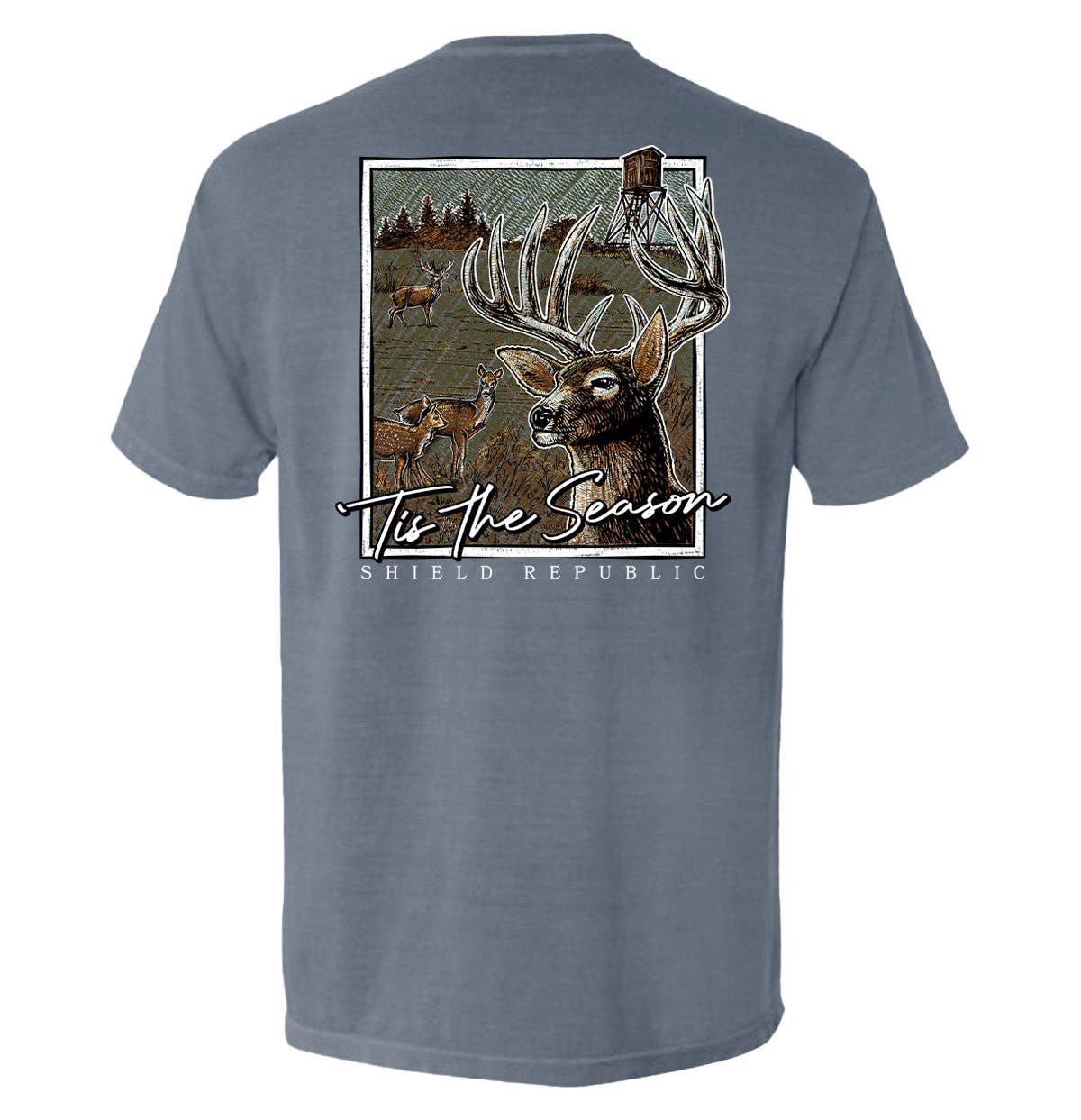 Shield Republic - Vente T-shirt sérigraphié – homme - C'est la saison des cerfs11