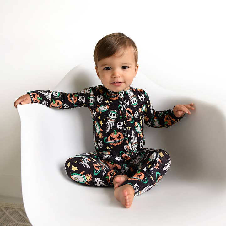 Gigi and Max - Wholesale Sleepsuit - Baby - Igor Zip Bamboo Baby Clothing Sleepies Little Halloween