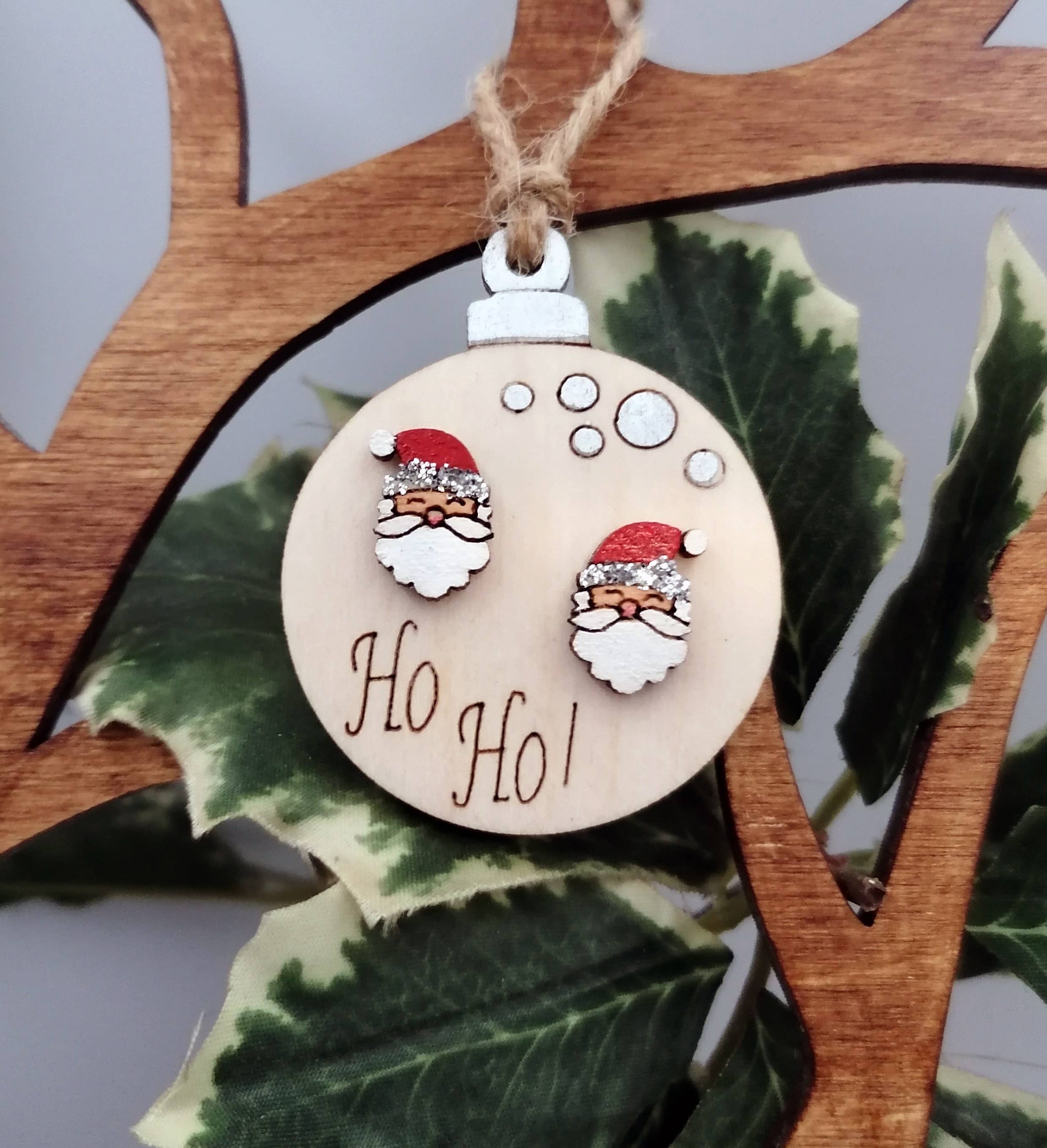 WoodenTalesCollection - Wholesale Jewelry Stand & Display - Christmas stud earrings on wooden christmas tree display.8