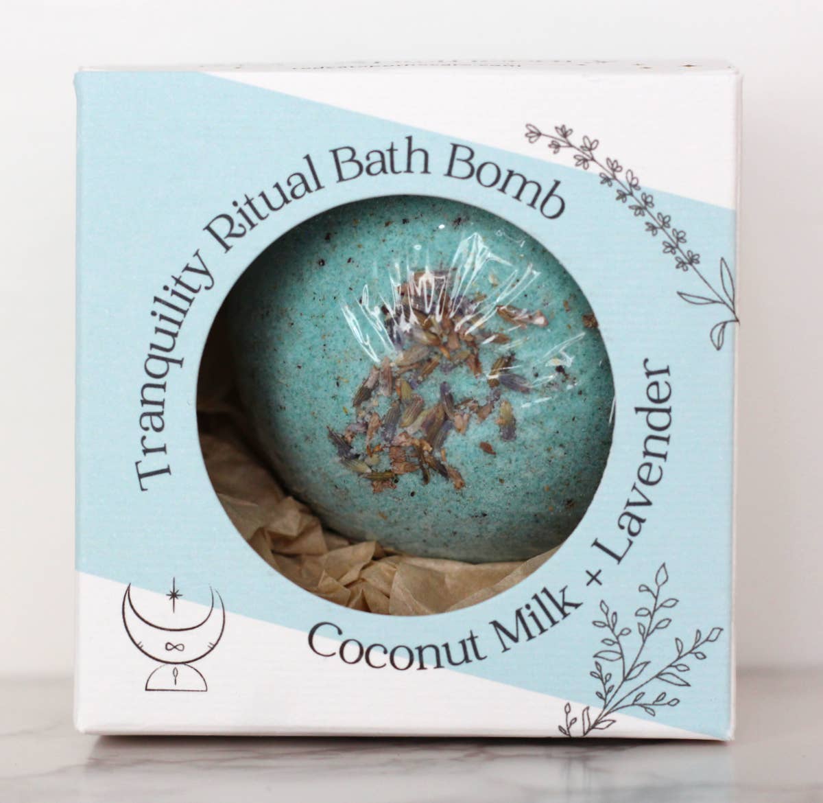 Red Cat Apothecary - Wholesale Bath Bomb/Fizz - Tranquility Ritual Bath Bomb | Milk + Lavender Luxury