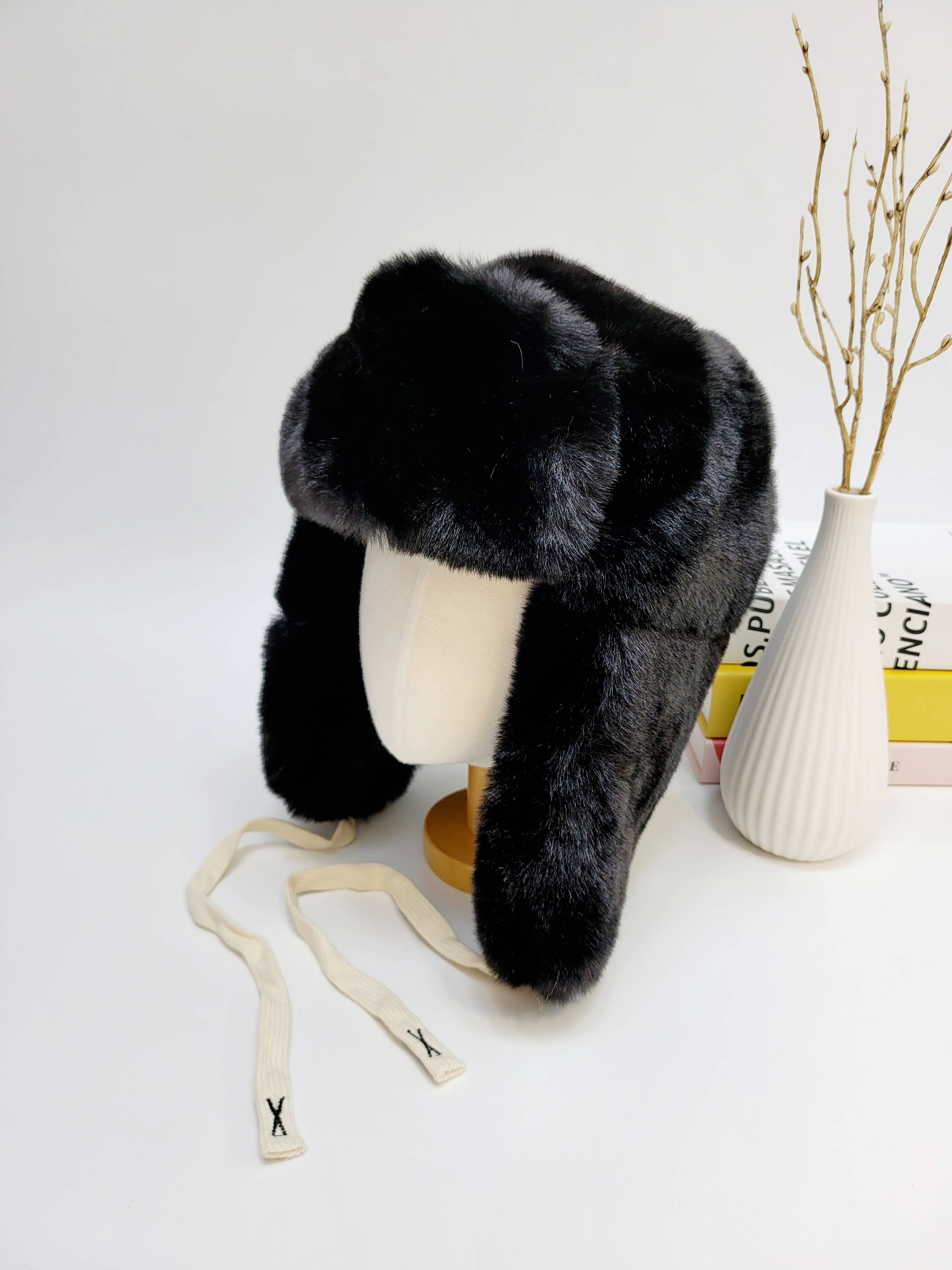 Comfortarians - Wholesale Trapper/Bomber Hat - Women's - Faux Fur Trapper Hat, Extra Warm Faux Fur Hat with Ear Flap6